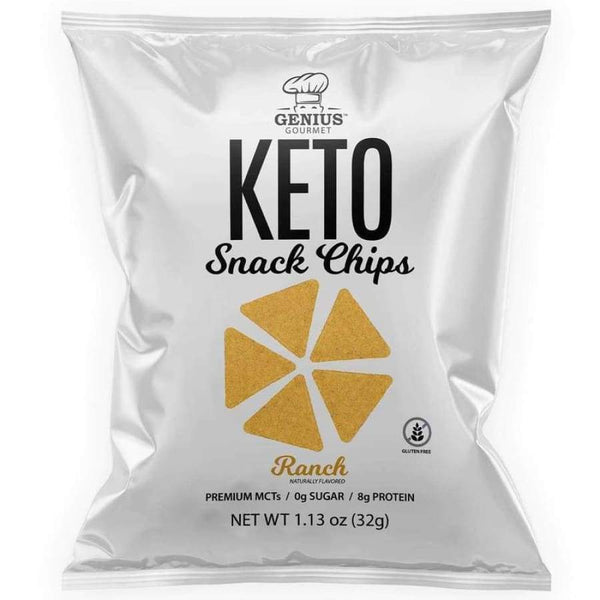 Genius Gourmet Keto Snack & Protein Chips - Ranch - High-quality Protein Chips by Genius Gourmet at 
