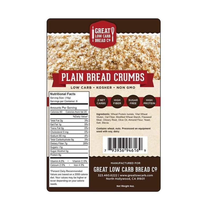 Great Low Carb Bread Crumbs (4oz) - 3 Flavor Variety Pack - High-quality Breadcrumbs by Great Low Carb Bread Co. at 