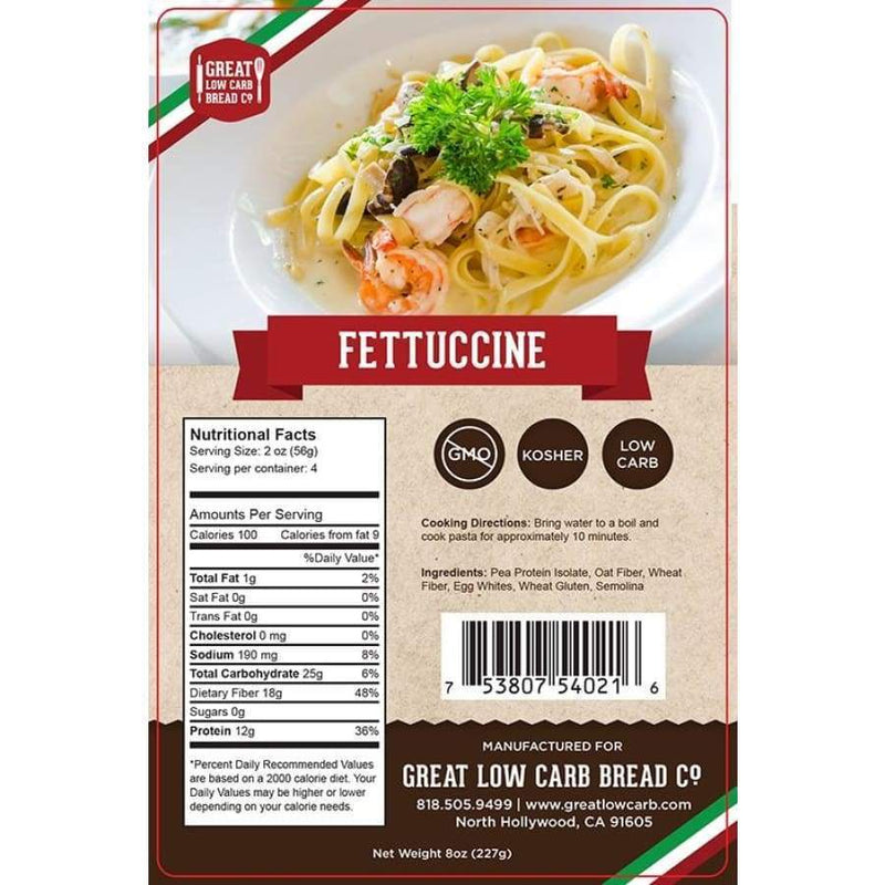 Great Low Carb Pasta - Fettuccine - High-quality Pasta by Great Low Carb Bread Co. at 
