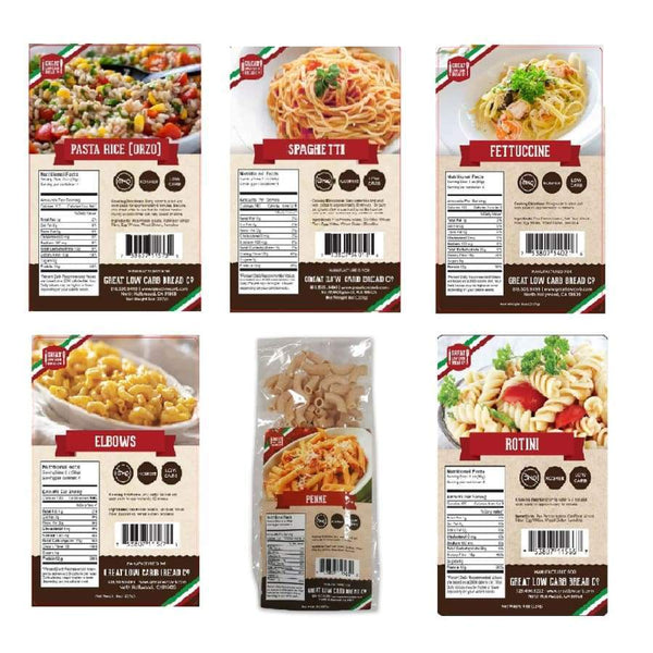 Great Low Carb Pasta - Variety Pack - High-quality Pasta by Great Low Carb Bread Co. at 