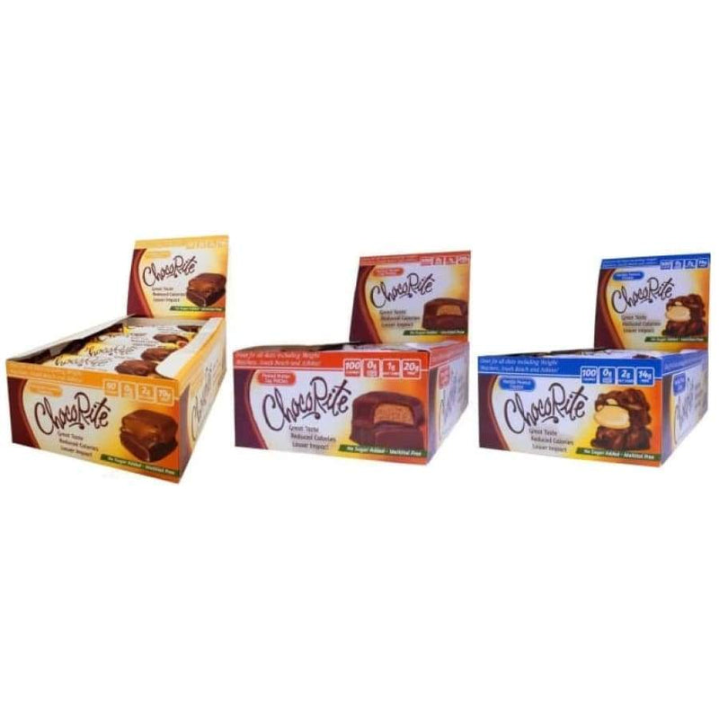 HealthSmart Sugar-Free ChocoRite Bars - Variety Pack - High-quality Protein Bars by HealthSmart at 