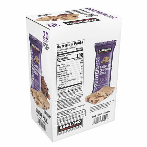 Kirkland Protein Bars - Signature Chocolate Chip Cookie Dough - High-quality Protein Bars by Kirkland at 