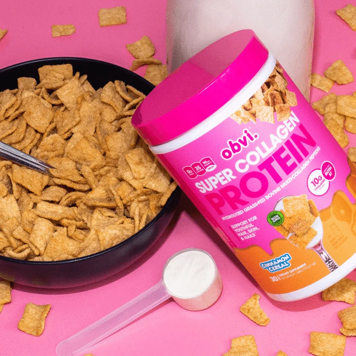 Super Collagen Protein Powder by Obvi - Cinnamon Cereal - High-quality Collagen Powder by Obvi at 