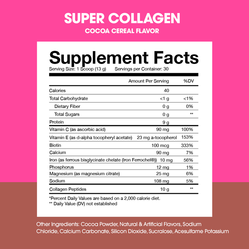 Super Collagen Protein Powder by Obvi - Cocoa Cereal - High-quality Collagen Powder by Obvi at 