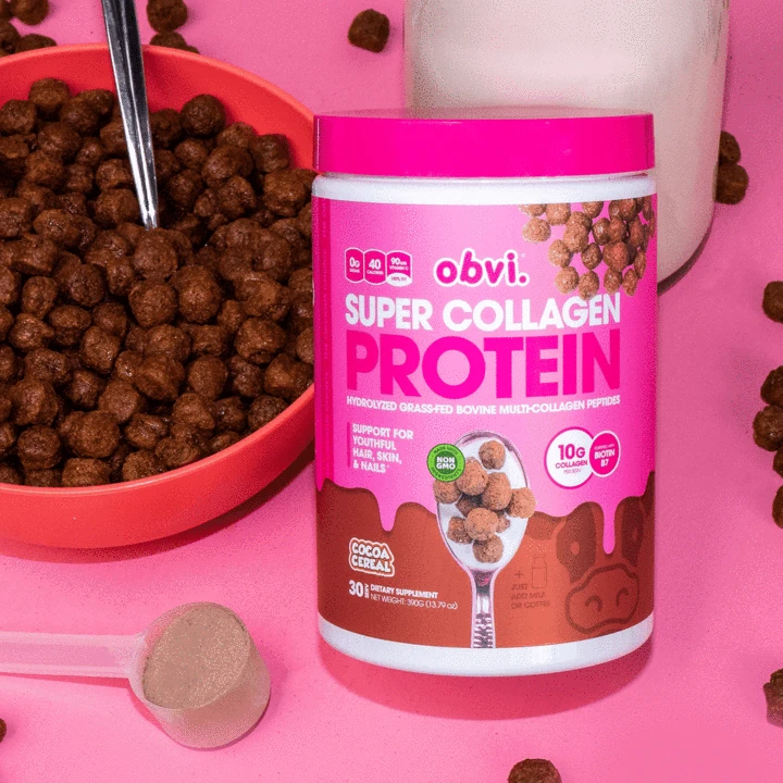 Super Collagen Protein Powder by Obvi - Cocoa Cereal - High-quality Collagen Powder by Obvi at 