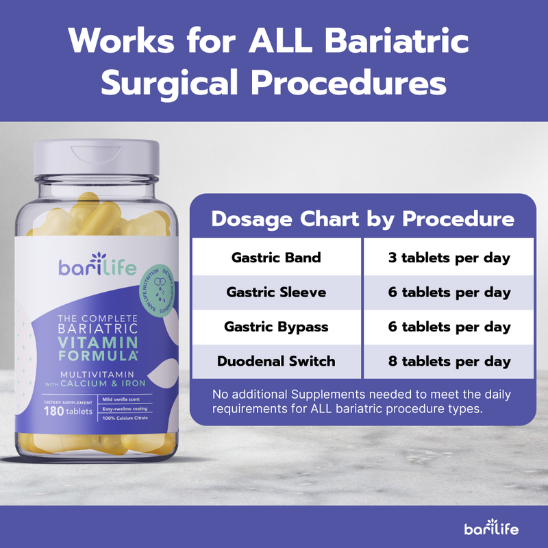 Bari Life Complete "All-In-One" Bariatric Multivitamin Tablets (Non-Chewable) - High-quality Multivitamins by Bari Life at 