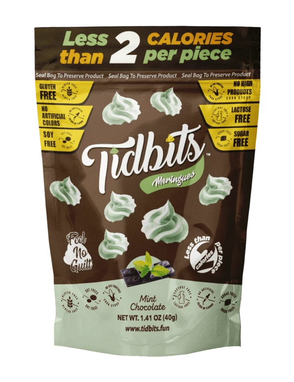 Tidbits Fun Bites Sugar-Free Meringue Cookies by Santte Foods - Mint Chocolate - High-quality Cakes & Cookies by Santte Foods at 