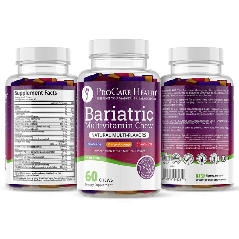 ProCare Health Bariatric Multivitamin Soft Chews Multi-Flavor - High-quality Multivitamins by ProCare Health at 