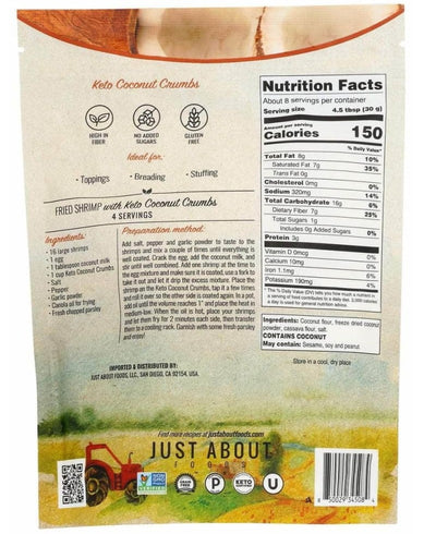 Just About Foods Keto Coconut Crumbs 8 oz - High-quality Baking Products by Just About Foods at 