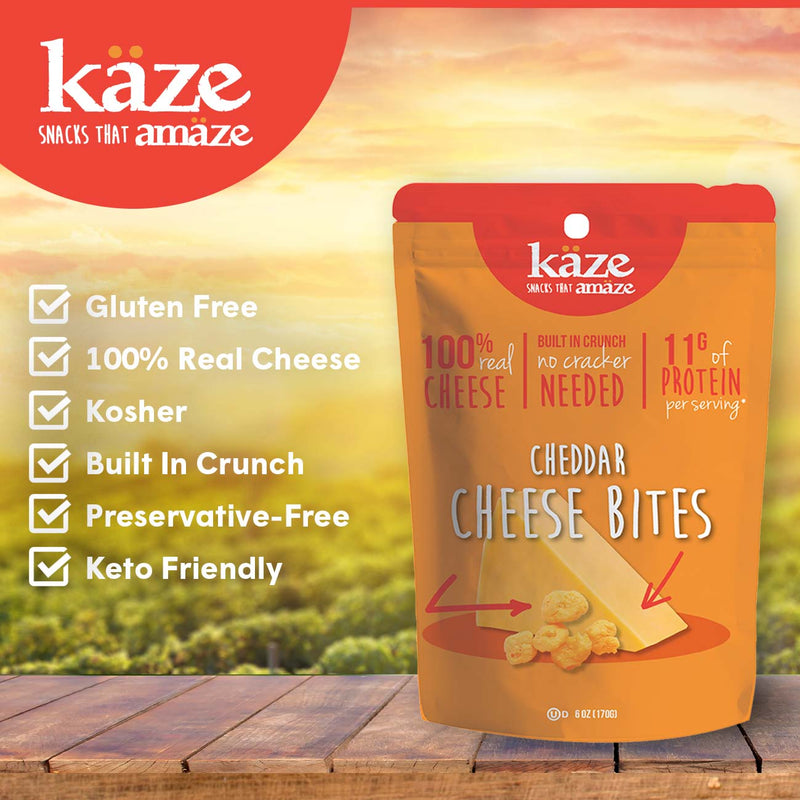 Cheese Bites by Kaze Cheese - Cheddar - High-quality Cheese Snacks by Kaze Cheese at 