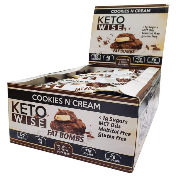 Keto Wise Fat Bombs - Cookies N Cream - High-quality Candies by Keto Wise at 
