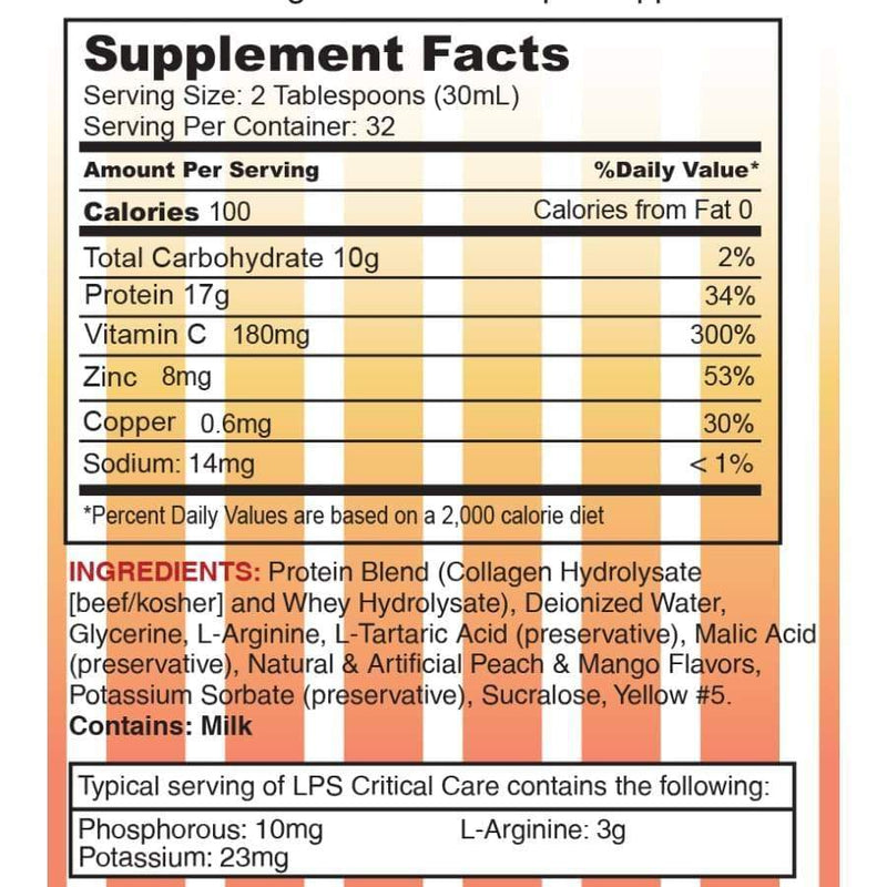 LPS Critical Care® Liquid Protein Supplement by Nutritional Designs 32oz Bottle - High-quality Liquid Protein by Nutritional Designs Inc at 