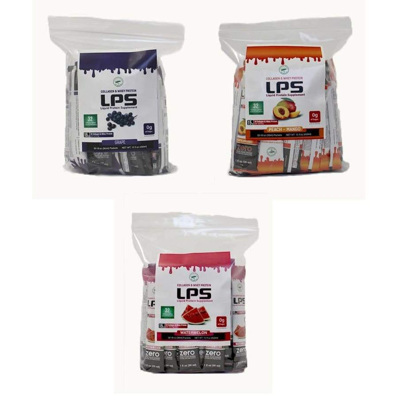 LPS Sugar Free® Collagen & Whey Liquid Protein Supplement by Nutritional Designs 1 oz Packets - Variety Pack - High-quality Liquid Protein by Nutritional Designs Inc at 