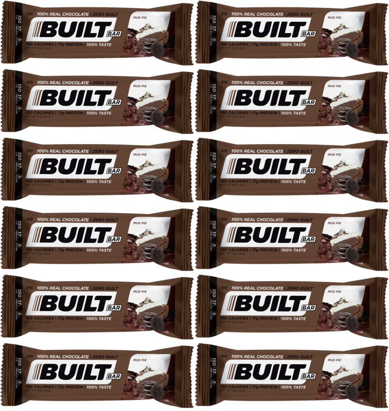 Built High Protein Bar - Mud Pie - High-quality Protein Bars by Built Bar at 