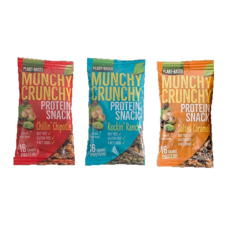 Munchy Crunchy Protein Snack - 3-Flavor Variety Pack - High-quality Protein Snack Mix by Munchy Crunchy at 