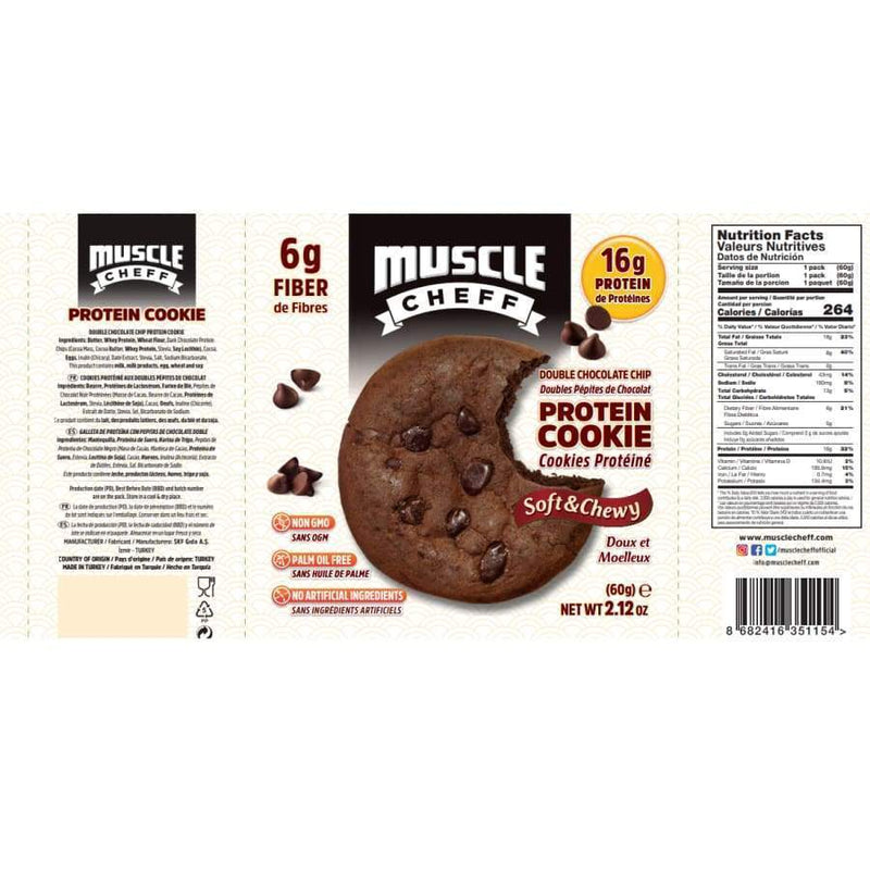 Muscle Cheff Protein Cookie - Double Chocolate Chip - High-quality Protein Cookies by Muscle Cheff at 