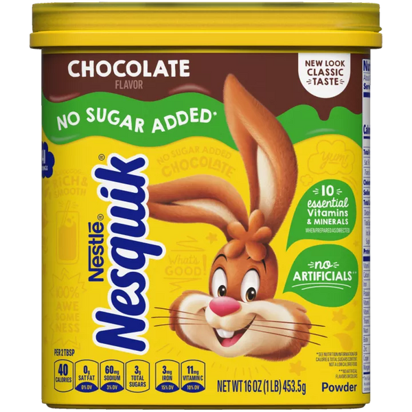 Nestle Nesquik, No Sugar Added 16 oz. - High-quality Bariatric Approved by Nestle at 