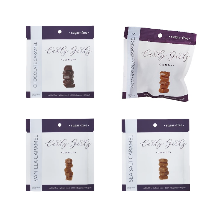 Sugar-Free Caramel Candy by Curly Girlz Candy - Variety Pack - High-quality Candies by Curly Girlz Candy at 