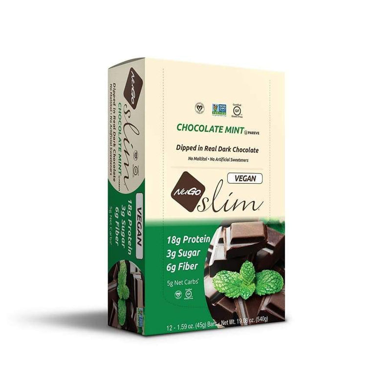 NuGo Slim Low Sugar Protein Bar - Chocolate Mint - High-quality Protein Bars by NuGo Nutrition at 