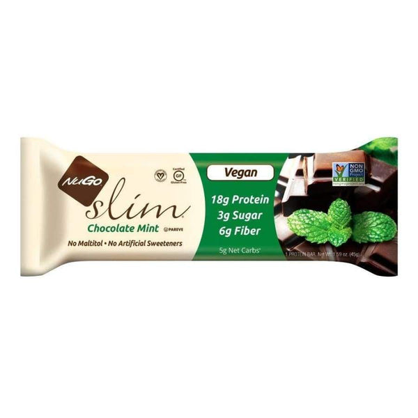 NuGo Slim Low Sugar Protein Bar - Chocolate Mint - High-quality Protein Bars by NuGo Nutrition at 