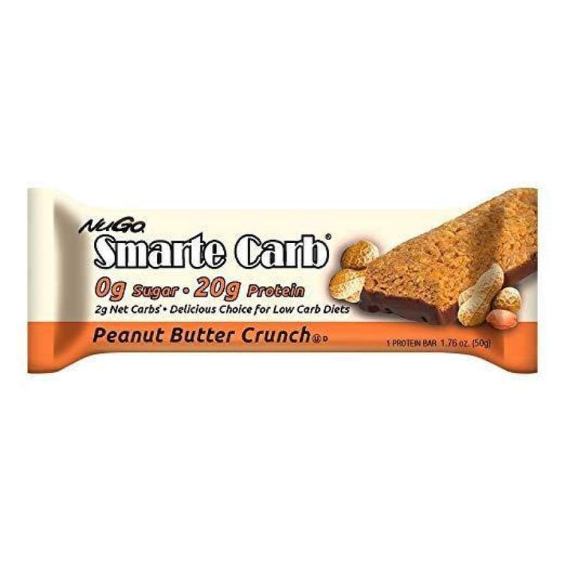 NuGo Smarte Carb Zero Sugar Protein Bar - Peanut Butter Crunch - High-quality Protein Bars by NuGo Nutrition at 
