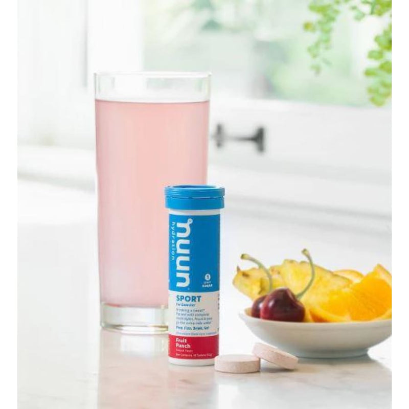 Nuun Sport Hydration & Electrolyte Replacement Tablets - Fruit Punch - High-quality Hydration Tablets by Nuun Hydration at 