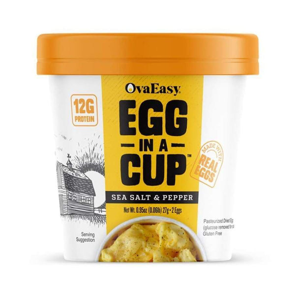 OvaEasy Egg In A Cup - Sea Salt & Pepper (13g protein per cup!) - High-quality Breakfast by OvaEasy at 
