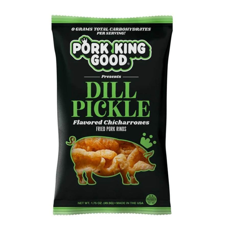 Pork King Good Pork Rinds - Dill Pickle - High-quality Pork Rinds by Pork King Good at 