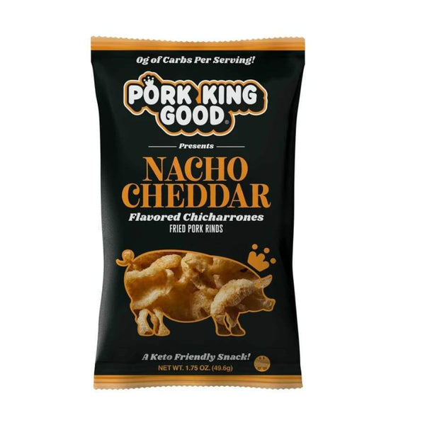 Pork King Good Pork Rinds - Nacho Cheddar - High-quality Pork Rinds by Pork King Good at 