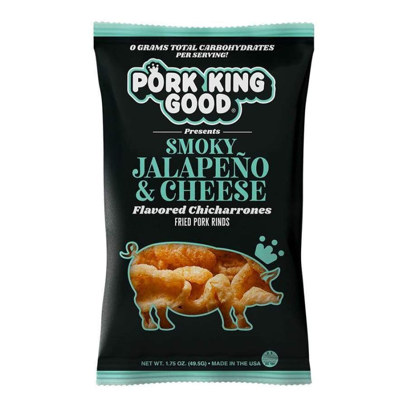 Pork King Good Pork Rinds - Smoky Jalapeno & Cheese - High-quality Pork Rinds by Pork King Good at 