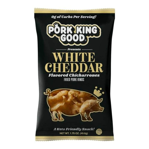 Pork King Good Pork Rinds - White Cheddar - High-quality Pork Rinds by Pork King Good at 