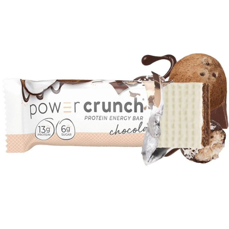 Power Crunch Protein Energy Wafer Bar - Chocolate Coconut - High-quality Protein Bars by Power Crunch at 
