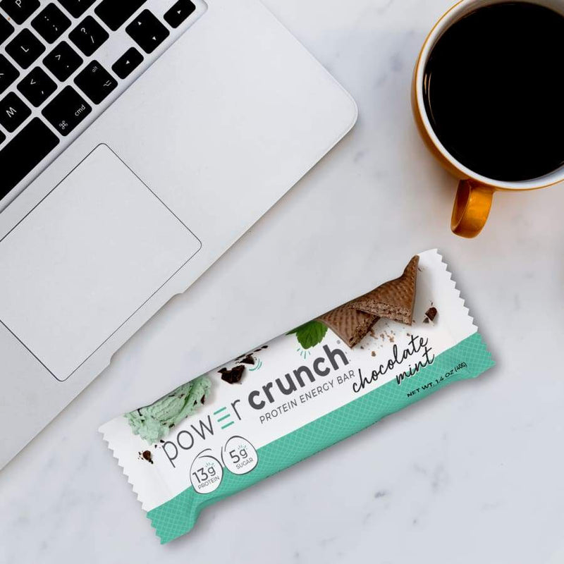 Power Crunch Protein Energy Wafer Bar – Chocolate Mint - High-quality Protein Bars by Power Crunch at 