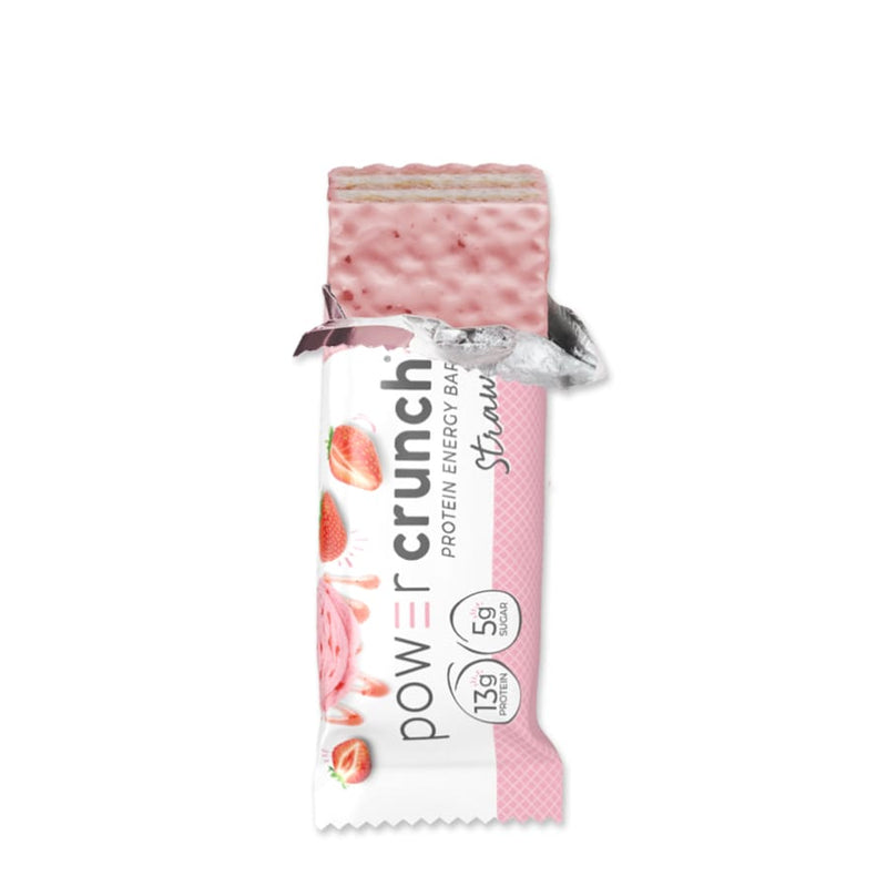 Power Crunch Protein Energy Wafer Bar - Strawberry Creme - High-quality Protein Bars by Power Crunch at 