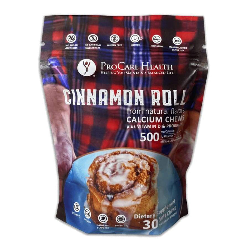 ProCare Health Calcium Soft Chew 500mg - Cinnamon Roll - High-quality Calcium by ProCare Health at 
