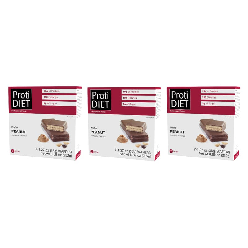 Proti Diet 10g Protein Wafer Bars - Peanut - High-quality Protein Bars by Proti Diet at 