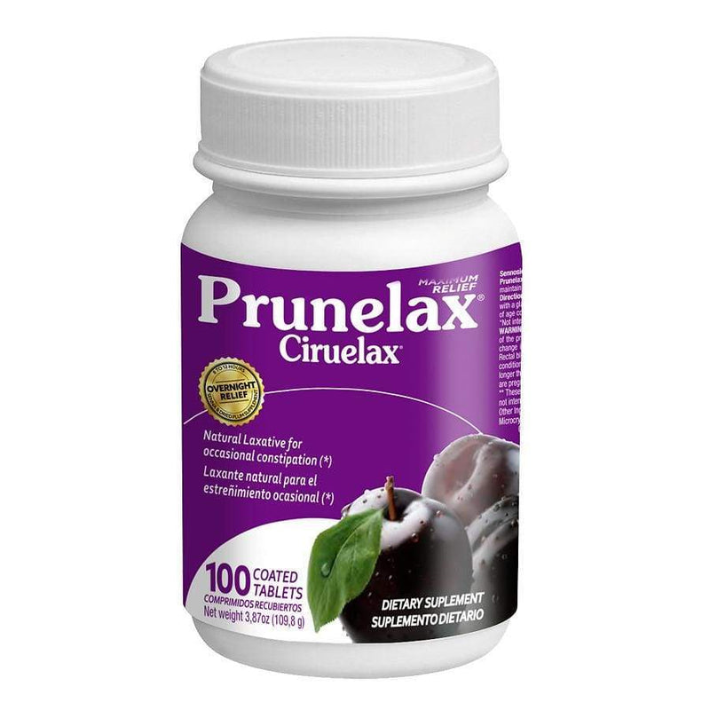 Prunelax Ciruelax Natural Laxative - Maximum Relief Coated Tablets (100ct) - High-quality Laxative by Prunelax at 