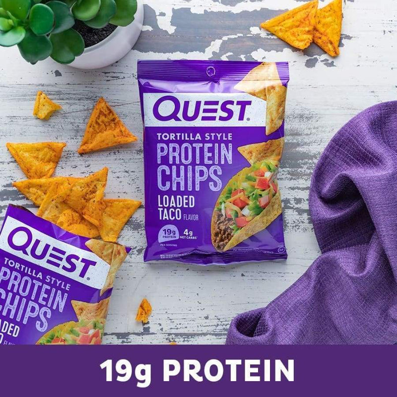 Quest Tortilla Style Protein Chips - Loaded Taco - High-quality Protein Chips by Quest Nutrition at 
