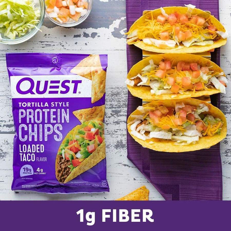 Quest Tortilla Style Protein Chips - Loaded Taco - High-quality Protein Chips by Quest Nutrition at 