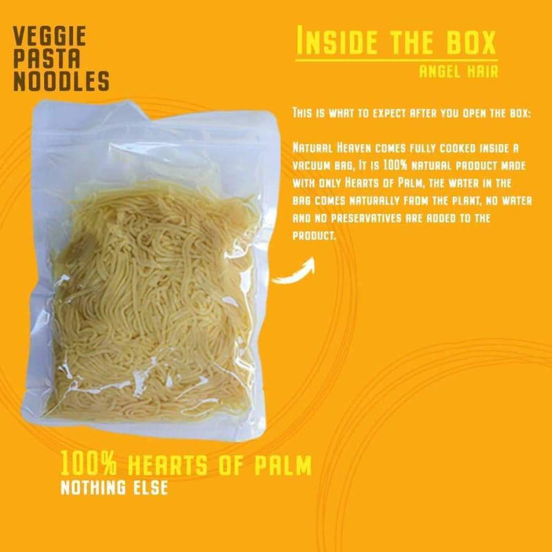 Ready Pasta Hearts of Palm Noodles by Natural Heaven - Angel Hair - High-quality Pasta by Natural Heaven at 