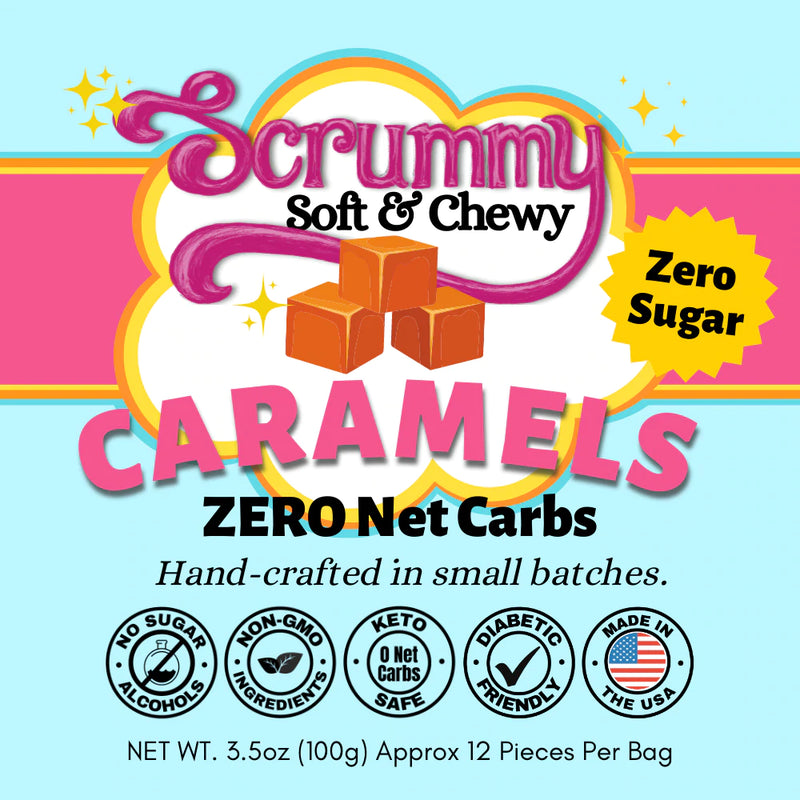 Scrummy Soft & Chewy Caramels by The Scrummy Sweets Co. - Classic Caramels - High-quality Candies by The Scrummy Sweets Co. at 
