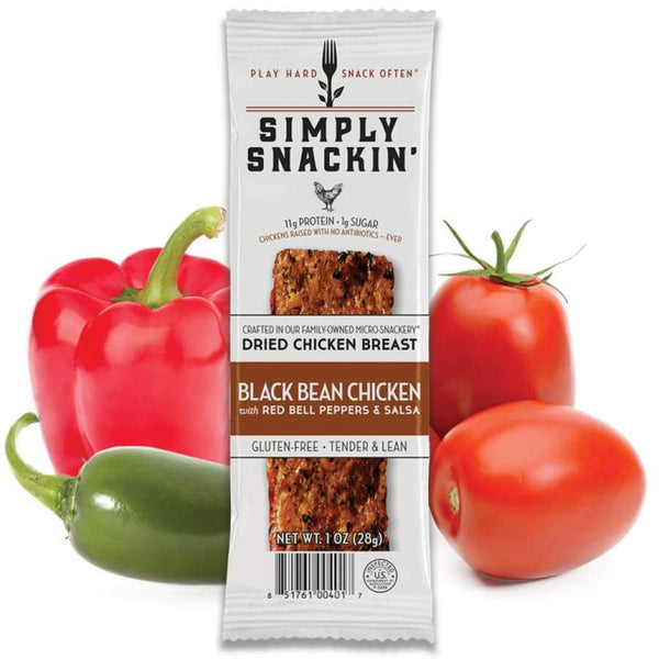 Simply Snackin' Chicken Protein Snack - Chicken Breast with Black Bean Salsa - High-quality Meat Snack by Simply Snackin' at 