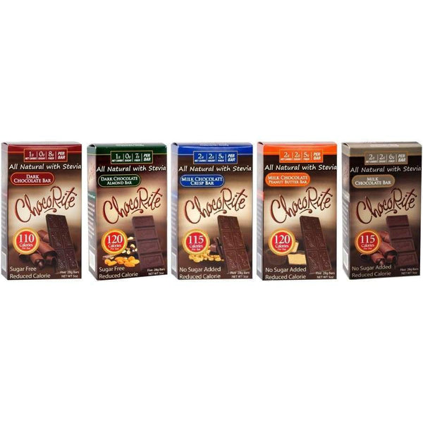 Sugar-Free  Chocolate Bars by ChocoRite - Variety Pack - High-quality Chocolate Bar by HealthSmart at 