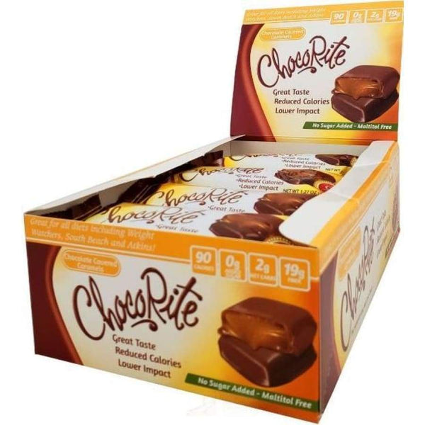 Sugar-Free Chocolate Covered Caramels by ChocoRite - 16/Box - High-quality Candies by HealthSmart at 