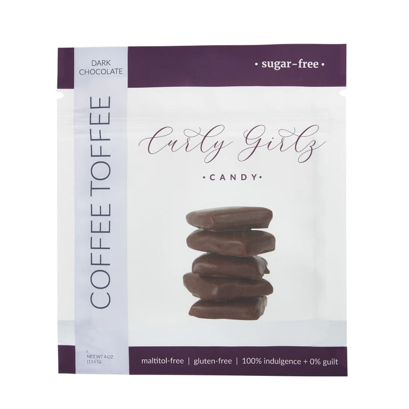 Sugar-Free Coffee Toffee by Curly Girlz Candy - Dark Chocolate - High-quality Candies by Curly Girlz Candy at 