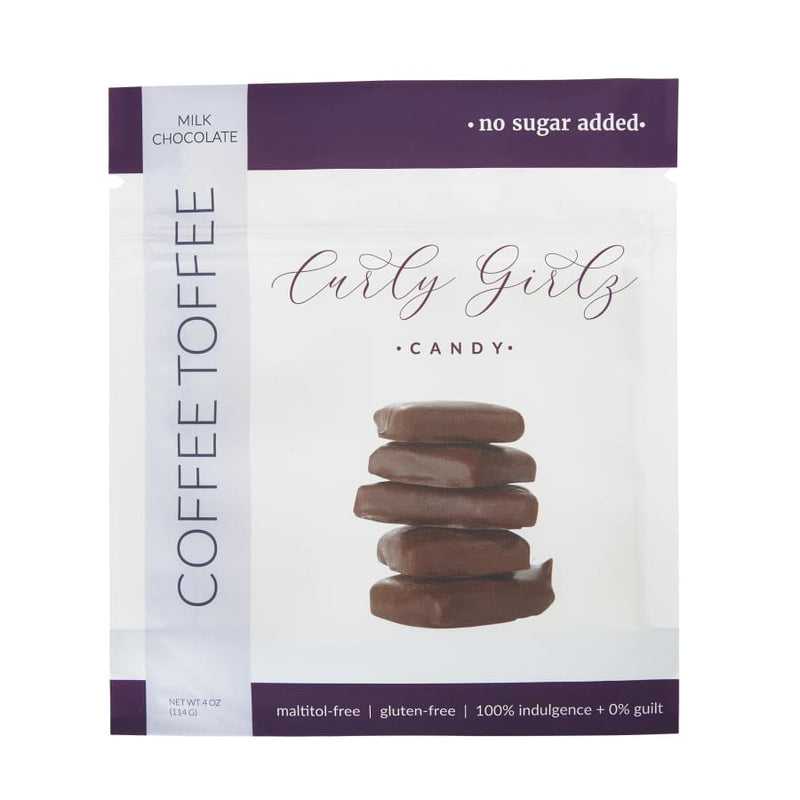 Sugar-Free Coffee Toffee by Curly Girlz Candy - Milk Chocolate