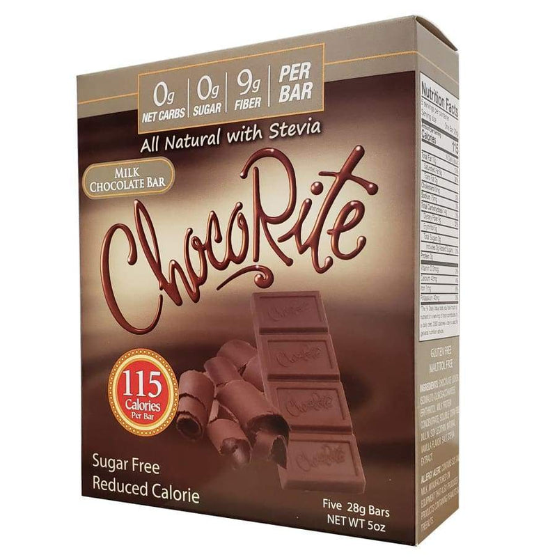 Sugar-Free Milk Chocolate Bars by ChocoRite - 5/Box - High-quality Chocolate Bar by HealthSmart at 