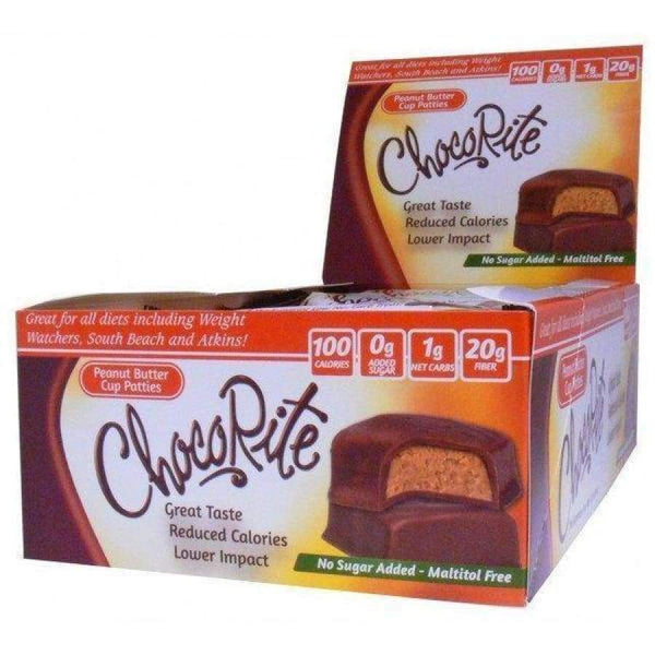 Sugar-Free Peanut Butter Cup Patties by ChocoRite - 16/Box - High-quality Candies by HealthSmart at 