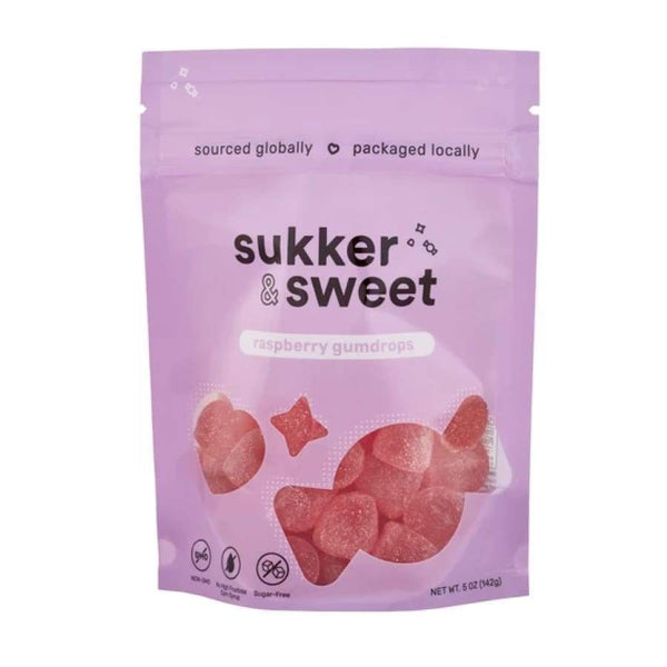 Sukker & Sweet Sugar-Free Raspberry Gumdrops - High-quality Candies by Sukker & Sweet at 