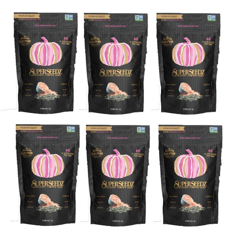 SuperSeedz Gourmet Pumpkin Seeds Premium Select (4 oz) - Pink Himalayan Salt - High-quality Nut Snacks by SuperSeedz at 